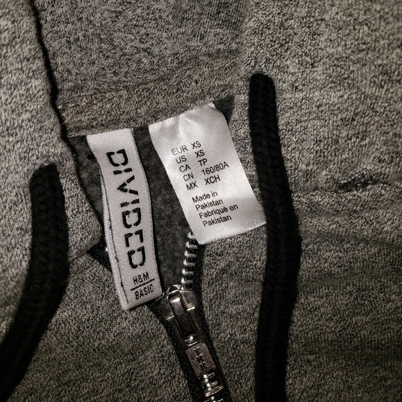 Heather gray zip up hoodie jacket - Picture 4 of 4